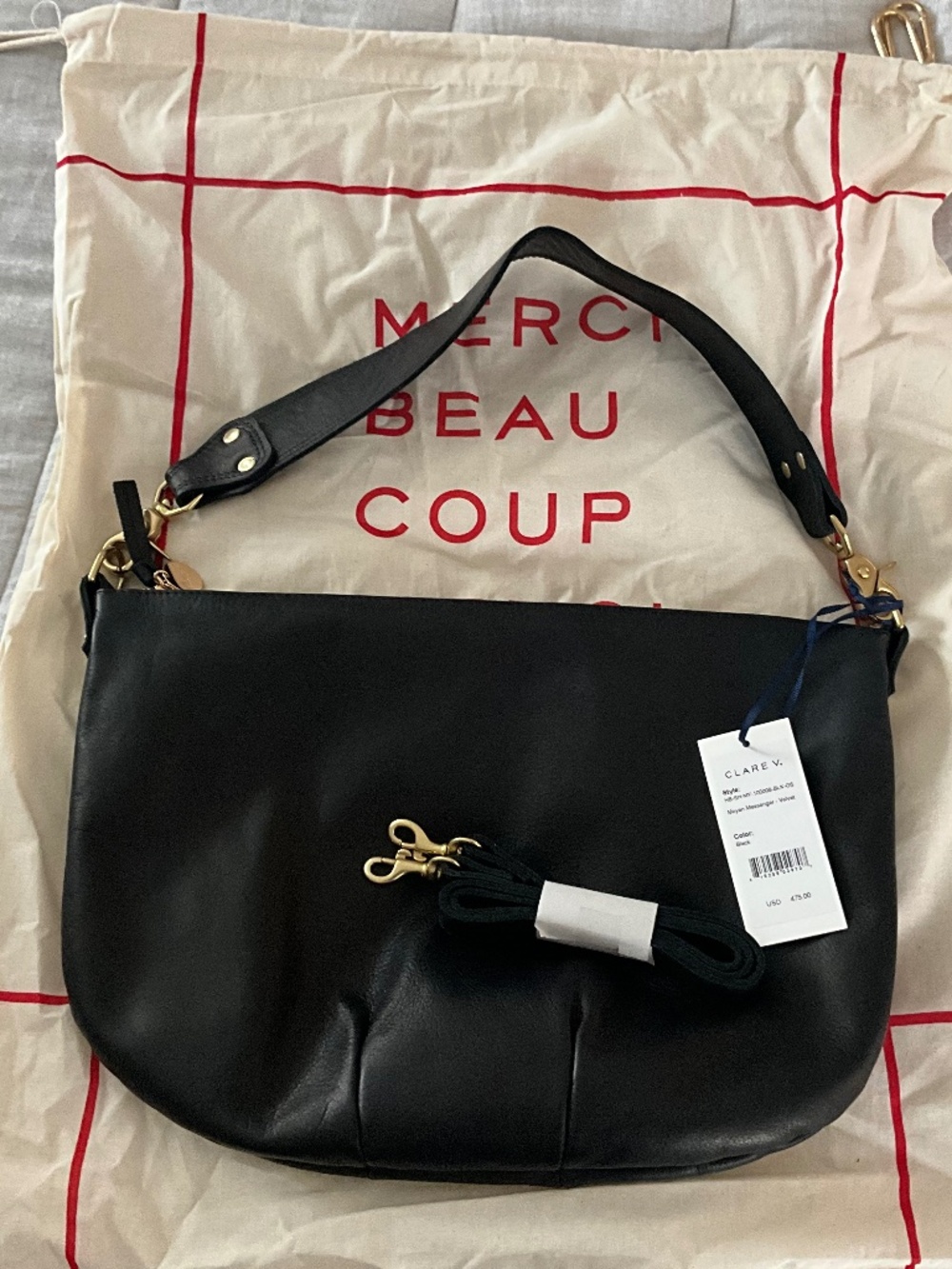 CLARE V Black moyen messenger